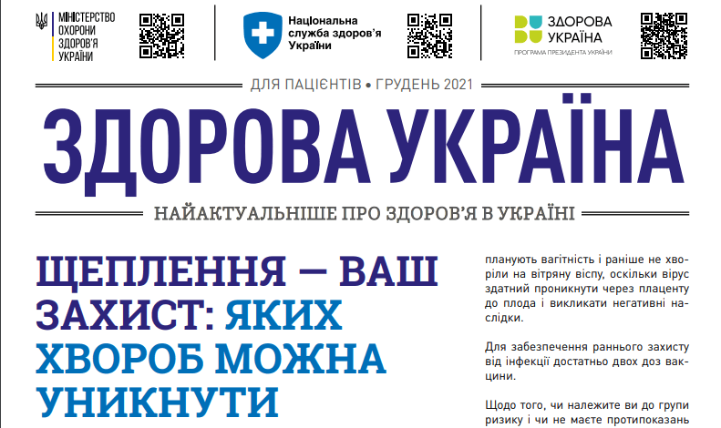 Дайджест для пацієнтів, грудень 2021